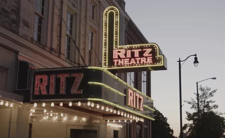 Ritz Theatre marquee.
