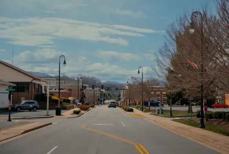 Main street in a small Tennessee town.
