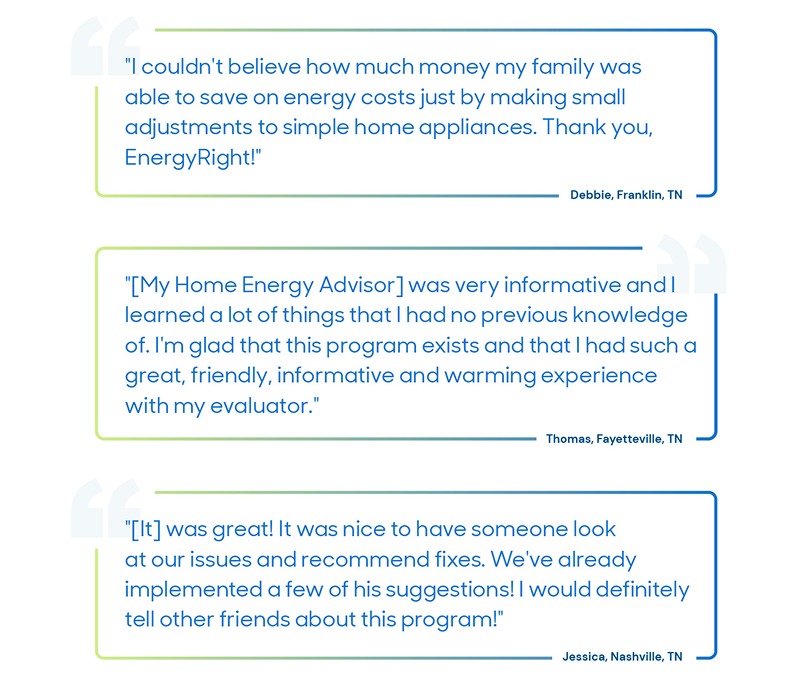 Testimonial quotes from homeowners