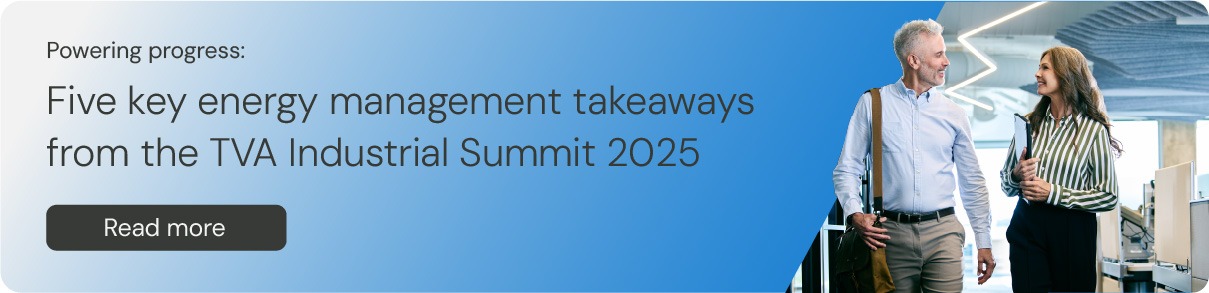 Illustration that reads: Five key energy management takeaways from the TVA Industrial Summit 2025