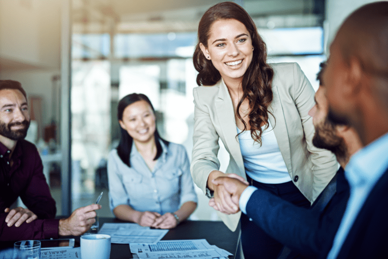 An energy team meeting together